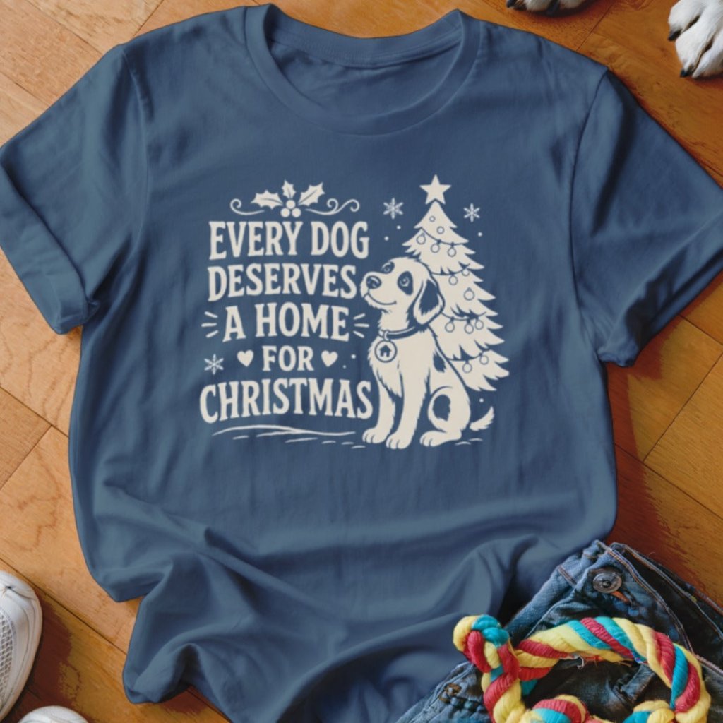 Every Dog Deserves A Home For Christmas T-Shirt - Image 5