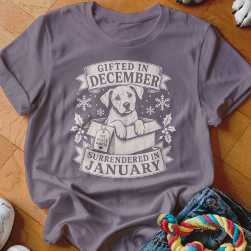 Gifted In December Christmas Dog T-Shirt