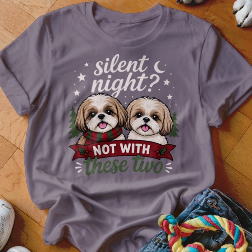 Silent Night Shih Tzu Christmas T-Shirt