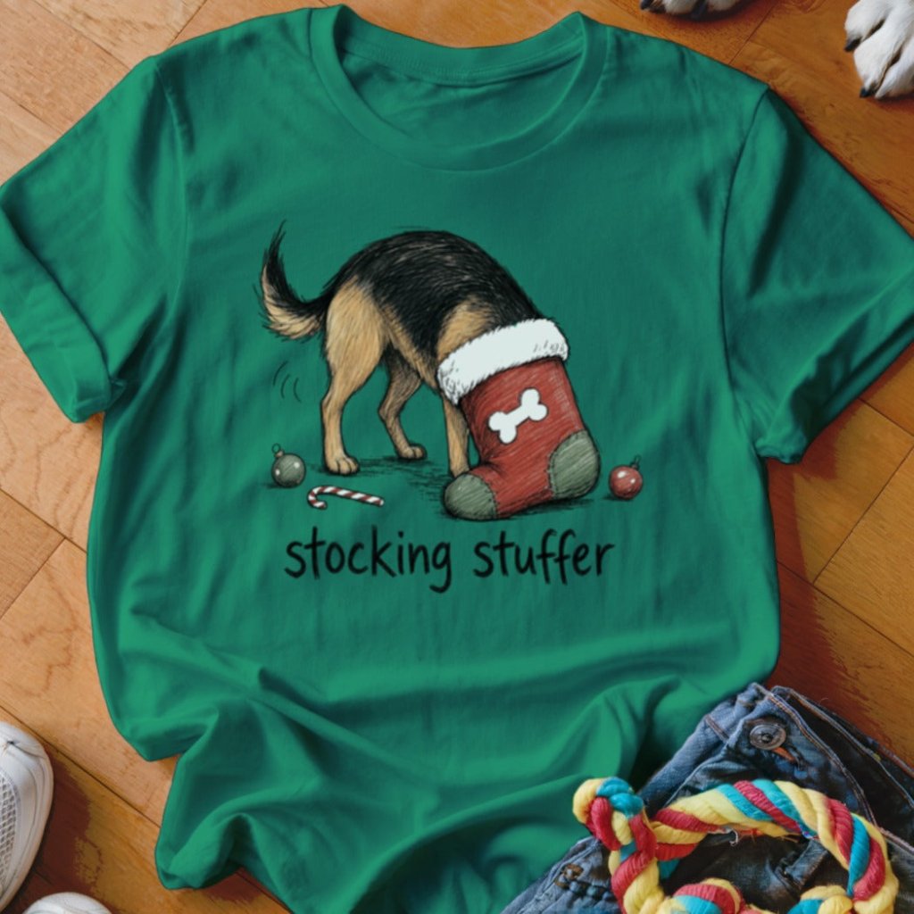 Stocking Stuffer German Shepherd Christmas T-Shirt